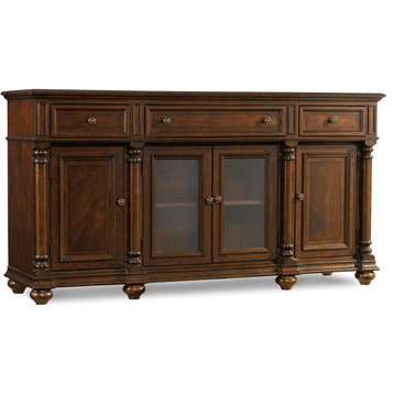 Hooker Furniture 5381-75900 72"W Rubberwood Media Cabinet - Rich Traditional