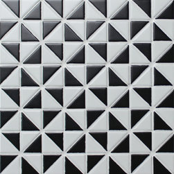 Windmill Series: A Dynamic Triangle Tile TR1-MW-MW-B - Mosaic Tile