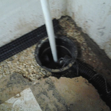 Glen Burnie Homeowners basement being waterproofed