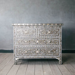 Grey Mother of Pearl Chest of Drawers - Dressers