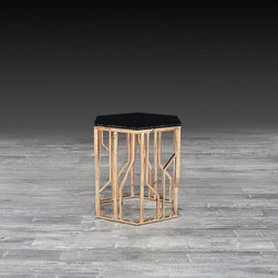 Lorensia End Table Rose Gold Small - Lorensia Collection - Side Tables And End Tables