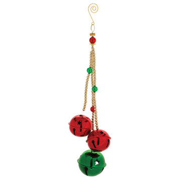 Sleigh Bell Drop Ornament, Set of 6