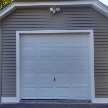 White Short Panel Garage Door Install in Cranston, RI