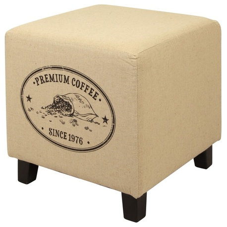 Elaina Vintage French Recycle Coffee Ottoman C