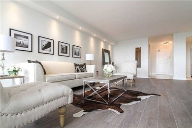 Living room - contemporary living room idea in Toronto