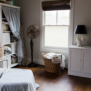 French Country Guesthouse with Bali Natural Woven Wood Shades from Blinds.com