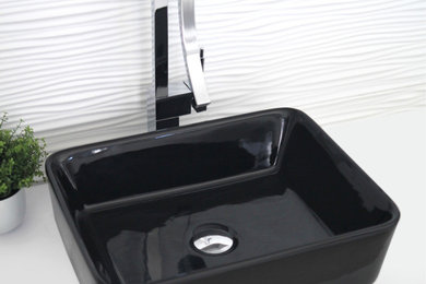 Single Handle Bathroom Faucet, One Hole Vessel Sink Faucet, Chrome Finish