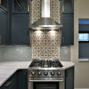 Navy Blue Buffalo Kitchen