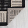 Elgin Transitional Striped Border Black/Cream Indoor/Outdoor Scatter Mat 2'x3'