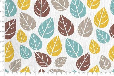 Leaves 100% Cotton Fabric for Upholstery, Curtains, Cushions