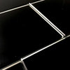 Black Diamond Straight Edge 3x6 Glass Subway Decorative Wall Peel and Stick Tile