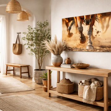 Equine Exodus Modern Organic Style Wall Art