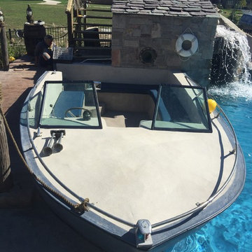 Backyard Boating Gunite Pool with ecoFinish KON