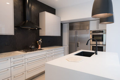 Inspiration for a transitional kitchen remodel in Miami
