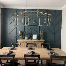 Herringbone Accent Wall Dining Rm