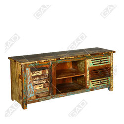 GEOMETRIC RECLAIMED WOOD SIDEBOARD - Furniture
