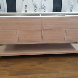 Timber leg double vanity - Bathroom Vanities