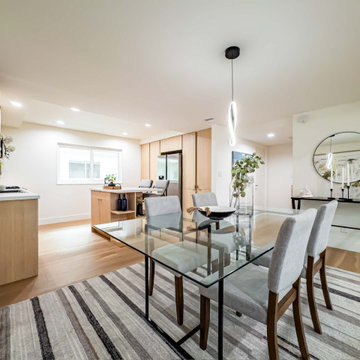 Dining Room Open to the Kitchen - Modern Coastal Condo