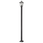 Z-Lite - Talbot 3-Light Outdoor Post Mounted Fixture Light In Black - This 3-Light Outdoor Post Mounted Fixture Light From Z-Lite Is A Part Of The Talbot Collection And Comes In A Black Finish.It Measures 114" High X 10" Wide. This Light Uses 3 Candelabra Bulb(S). Wet Rated. Can Be Used In Wet Environments Like Uncovered Outdoor Areas. This item includes a 1 year warranty. This item ususally ships in 2 days.   This light requires 3 ,  Watt Bulbs (Not Included) UL Certified.