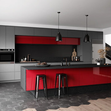 High Gloss European Kitchen