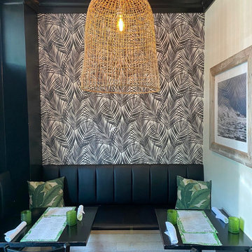 Custom Restaurant Booth Upholstery – Black Vinyl Seating
