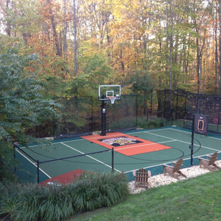 Backyard basketball court landscaping ideas