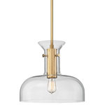 Hudson Valley - Hudson Valley Coffey 1-Light Pendant, Aged Brass, 7916-AGB - *Part of the Coffey Collection