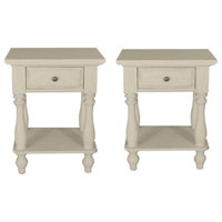 Liberty Furniture High Country Chair Side Night Stand, White, Set of 2