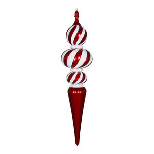 Red//Green//White 10 Queens of Christmas WL-ORN-Finial-RE//GR//WH Finial Ornament