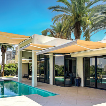 Retractable awnings