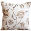 White Decorative Pillow Covers 18"x18" Cotton, Waking Up to Bloom