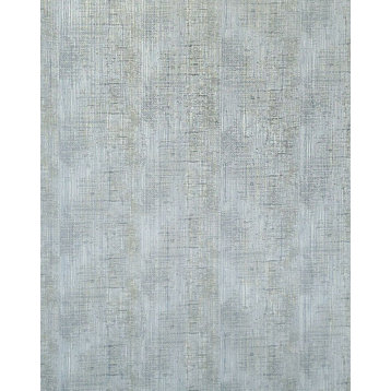 Industrial blue gold textured rustic fabric Wallpaper, 42 Inc X 33 Ft Roll