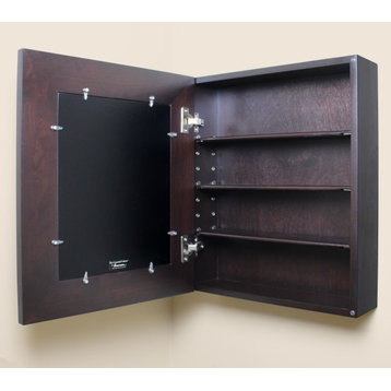Wall-Mount Picture Perfect Medicine Cabinet, Coffee Bean