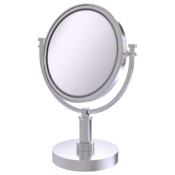 8" Vanity Make-Up Mirror, Satin Chrome, 5x Magnification
