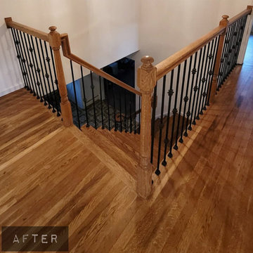 Custom Railing Design - Before and After - Nutmeg Stain by DuraSeal