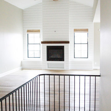 Shiplap Living Room | Alta Vista, Malibu French Oak, Ankeny, IA - Oakst