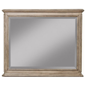 Alpine Furniture Melbourne Wood Mirror in French Truffle (Brown)