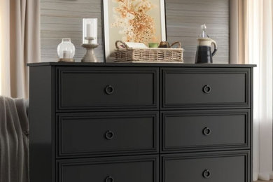 Modern Black 8-Drawer Dresser – Sleek and Spacious Storage