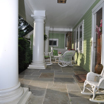 Outdoor,pool fireplace,retaining walls,random flagstone,porch.