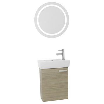 Nameeks C223 Cubical 19" Wall Mounted / Floating Vanity Set - Larch Canapa