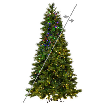 Vickerman Brighton Pine Artificial Christmas Tree, Color Changing, 7.5' X 48"