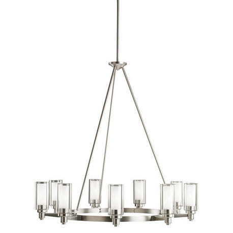 Kichler 2346 Circolo 9 Light 36"W Chandelier - Brushed Nickel