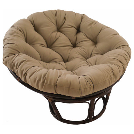 44" Solid Twill Papasan Cushion, Fits 42" Papasan Frame, Toffee