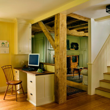 Rustic Entryway and Living Room