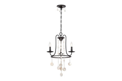 Oil Rubbed Bronze Chandelier with Shell Medallions
