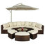 Monaco Stylish Rattan Sectional Semi Circle Sofa Set