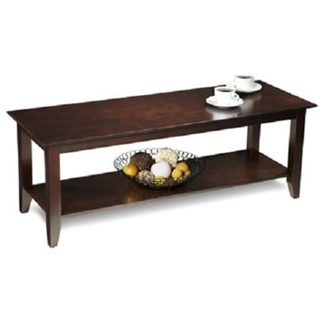 Beautiful Espresso Wood Grain Coffee Table