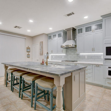 Custom Baby Blue Kitchen in Las Vegas