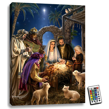 "The Nativity" 18x24 Fully Illuminated LED Wall Art