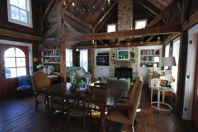 Inspiration for a country dining room in Portland Maine.